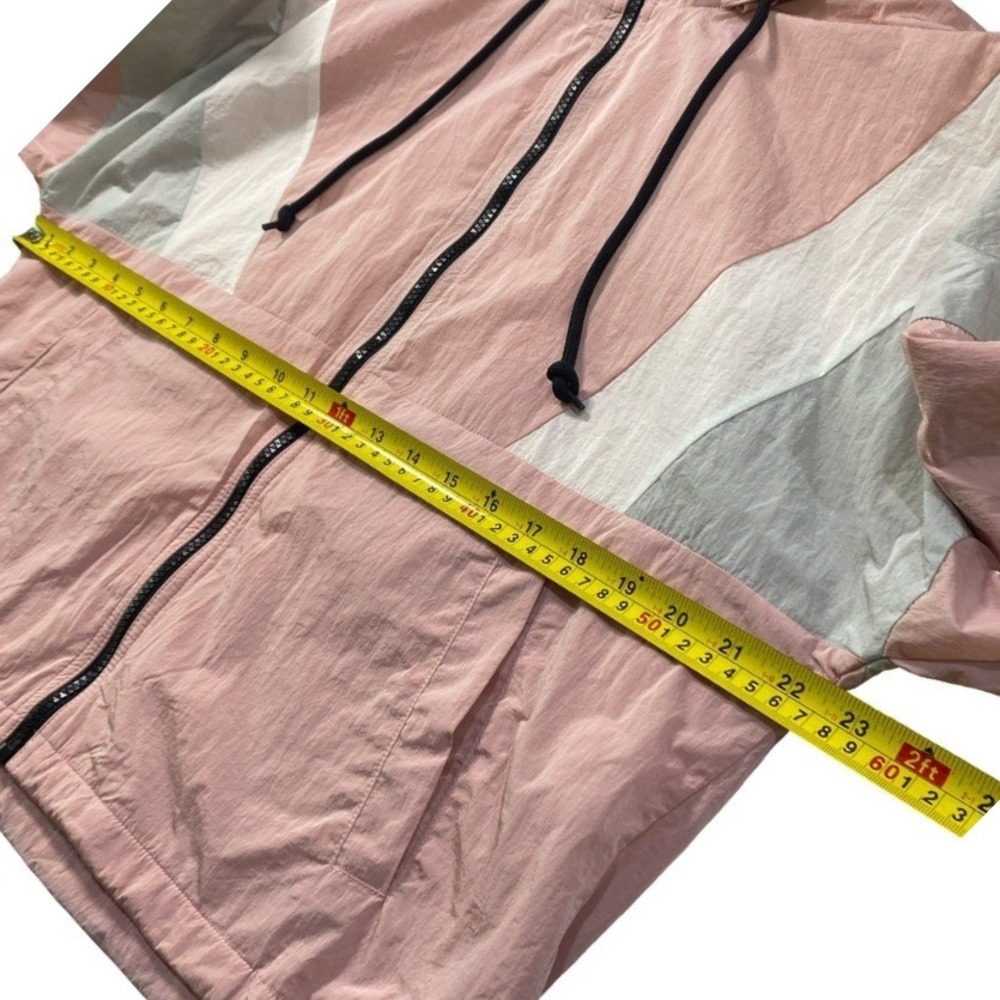 PINK Victoria Secret Colorblock Windbreaker Jacket XS/S Pink Gray  Lightweight - Picture 8 of 9